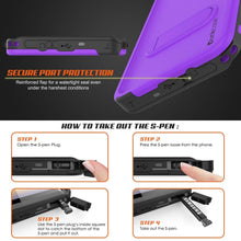 Charger l&#39;image dans la galerie, PunkCase Galaxy Note 9 Waterproof Case, [KickStud Series] Armor Cover [Purple] (Color in image: Light Green)
