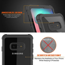 Charger l&#39;image dans la galerie, PunkCase Galaxy S10e Case, [Spartan Series] Clear Rugged Heavy Duty Cover W/Built in Screen Protector [Black] (Color in image: pink)
