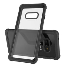 Charger l&#39;image dans la galerie, PunkCase Galaxy S10e Case, [Spartan Series] Clear Rugged Heavy Duty Cover W/Built in Screen Protector [Black] (Color in image: red)
