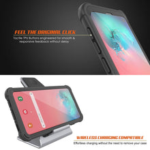 Charger l&#39;image dans la galerie, PunkCase Galaxy S10e Case, [Spartan Series] Clear Rugged Heavy Duty Cover W/Built in Screen Protector [Black] (Color in image: teal)
