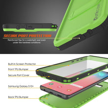 Charger l&#39;image dans la galerie, Galaxy S10+ Plus Waterproof Case, Punkcase [KickStud Series] Armor Cover [Light Green] (Color in image: White)
