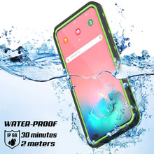 Charger l&#39;image dans la galerie, Galaxy S10+ Plus Waterproof Case, Punkcase [KickStud Series] Armor Cover [Light Green] (Color in image: Black)
