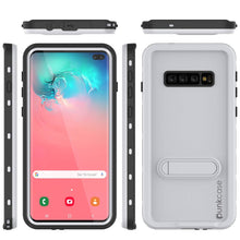 Charger l&#39;image dans la galerie, Galaxy S10+ Plus Waterproof Case, Punkcase [KickStud Series] Armor Cover [White] (Color in image: Light Green)
