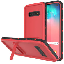 Charger l&#39;image dans la galerie, Galaxy S10 Waterproof Case, Punkcase [KickStud Series] Armor Cover [Red] (Color in image: Red)
