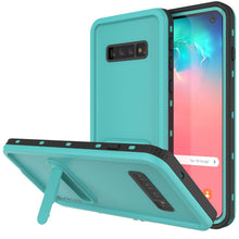 Charger l&#39;image dans la galerie, Galaxy S10 Waterproof Case, Punkcase [KickStud Series] Armor Cover [Teal] (Color in image: Teal)
