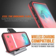 Charger l&#39;image dans la galerie, Galaxy S10 Waterproof Case, Punkcase [KickStud Series] Armor Cover [Red] (Color in image: Light Blue)
