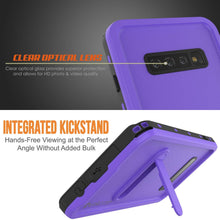 Charger l&#39;image dans la galerie, Galaxy S10 Waterproof Case, Punkcase [KickStud Series] Armor Cover [Purple] (Color in image: Teal)
