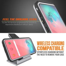 Charger l&#39;image dans la galerie, Galaxy S10 Waterproof Case, Punkcase [KickStud Series] Armor Cover [White] (Color in image: Light Blue)
