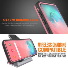 Charger l&#39;image dans la galerie, Galaxy S10 Waterproof Case, Punkcase [KickStud Series] Armor Cover [Pink] (Color in image: Teal)
