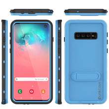 Charger l&#39;image dans la galerie, Galaxy S10 Waterproof Case, Punkcase [KickStud Series] Armor Cover [Light Blue] (Color in image: Red)
