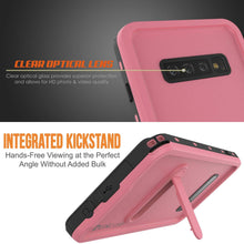 Charger l&#39;image dans la galerie, Galaxy S10 Waterproof Case, Punkcase [KickStud Series] Armor Cover [Pink] (Color in image: Black)
