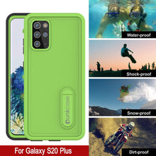 Charger l&#39;image dans la galerie, Galaxy S20+ Plus Waterproof Case, Punkcase [KickStud Series] Armor Cover [Light Green] (Color in image: Black)
