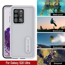 Charger l&#39;image dans la galerie, Galaxy S20 Ultra Waterproof Case, Punkcase [KickStud Series] Armor Cover [White] (Color in image: Teal)
