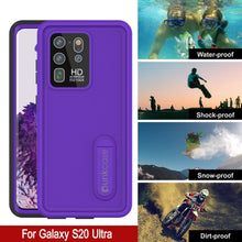 Charger l&#39;image dans la galerie, Galaxy S20 Ultra Waterproof Case, Punkcase [KickStud Series] Armor Cover [Purple] (Color in image: White)
