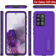 Charger l&#39;image dans la galerie, Galaxy S20 Ultra Waterproof Case, Punkcase [KickStud Series] Armor Cover [Purple] (Color in image: Black)
