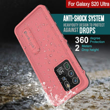 Charger l&#39;image dans la galerie, Galaxy S20 Ultra Waterproof Case, Punkcase [KickStud Series] Armor Cover [Pink] (Color in image: Black)
