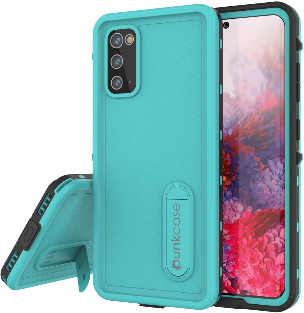 Galaxy S20 Waterproof Case, Punkcase [KickStud Series] Armor Cover [Teal] (Color in image: Teal)
