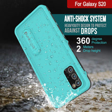 Charger l&#39;image dans la galerie, Galaxy S20 Waterproof Case, Punkcase [KickStud Series] Armor Cover [Teal] (Color in image: White)
