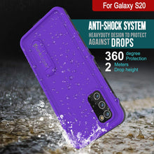 Charger l&#39;image dans la galerie, Galaxy S20 Waterproof Case, Punkcase [KickStud Series] Armor Cover [Purple] (Color in image: Teal)
