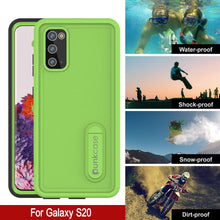 Charger l&#39;image dans la galerie, Galaxy S20 Waterproof Case, Punkcase [KickStud Series] Armor Cover [Light Green] (Color in image: Black)

