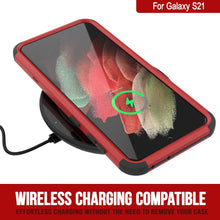 Charger l&#39;image dans la galerie, Punkcase for Galaxy S21 5G Belt Clip Multilayer Holster Case [Patron Series] [Red-Black] 
