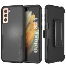 Load image into Gallery viewer, Punkcase for Galaxy S21 5G Belt Clip Multilayer Holster Case [Patron Series] [Black] (Color in image: Black)
