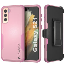 Charger l&#39;image dans la galerie, Punkcase for Galaxy S21 5G Belt Clip Multilayer Holster Case [Patron Series] [Pink] (Color in image: Pink)
