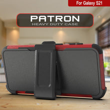 Charger l&#39;image dans la galerie, Punkcase for Galaxy S21 5G Belt Clip Multilayer Holster Case [Patron Series] [Red-Black] (Color in image: Mint-Pink)
