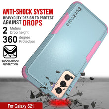 Charger l&#39;image dans la galerie, Punkcase for Galaxy S21 5G Belt Clip Multilayer Holster Case [Patron Series] [Mint-Pink] (Color in image: Mint)

