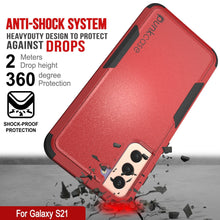 Charger l&#39;image dans la galerie, Punkcase for Galaxy S21 5G Belt Clip Multilayer Holster Case [Patron Series] [Red-Black] (Color in image: Pink)
