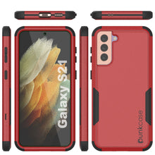 Charger l&#39;image dans la galerie, Punkcase for Galaxy S21 5G Belt Clip Multilayer Holster Case [Patron Series] [Red-Black] (Color in image: Mint)
