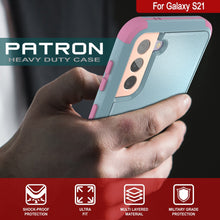 Charger l&#39;image dans la galerie, Punkcase for Galaxy S21 5G Belt Clip Multilayer Holster Case [Patron Series] [Mint-Pink] (Color in image: Red-Black)
