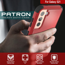 Charger l&#39;image dans la galerie, Punkcase for Galaxy S21 5G Belt Clip Multilayer Holster Case [Patron Series] [Red-Black] (Color in image: Black)
