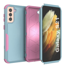 Charger l&#39;image dans la galerie, Punkcase for Galaxy S21 5G Belt Clip Multilayer Holster Case [Patron Series] [Mint-Pink] 
