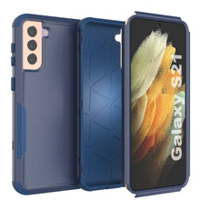 Charger l&#39;image dans la galerie, Punkcase for Galaxy S21 5G Belt Clip Multilayer Holster Case [Patron Series] [Navy] 
