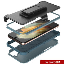 Charger l&#39;image dans la galerie, Punkcase for Galaxy S21 5G Belt Clip Multilayer Holster Case [Patron Series] [Mint] 
