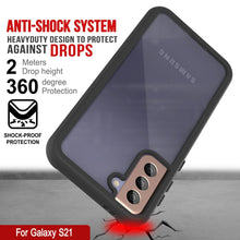 Charger l&#39;image dans la galerie, PunkCase Galaxy S21 Case, [Spartan Series] Clear Rugged Heavy Duty Cover W/Built in Screen Protector [Black] (Color in image: white)
