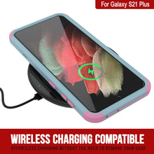 Charger l&#39;image dans la galerie, Punkcase for Galaxy S21+ Plus 5G Belt Clip Multilayer Holster Case [Patron Series] [Mint-Pink] 
