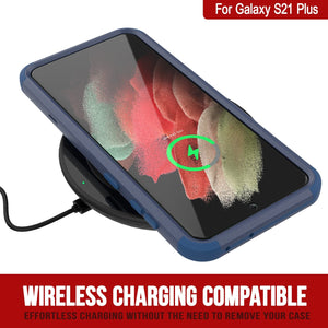 Punkcase for Galaxy S21+ Plus 5G Belt Clip Multilayer Holster Case [Patron Series] [Navy] 
