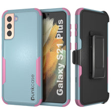Charger l&#39;image dans la galerie, Punkcase for Galaxy S21+ Plus 5G Belt Clip Multilayer Holster Case [Patron Series] [Mint-Pink] (Color in image: Mint-Pink)

