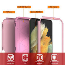 Charger l&#39;image dans la galerie, Punkcase for Galaxy S21+ Plus 5G Belt Clip Multilayer Holster Case [Patron Series] [Pink] (Color in image: Mint-Pink)
