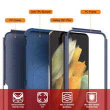 Load image into Gallery viewer, Punkcase for Galaxy S21+ Plus 5G Belt Clip Multilayer Holster Case [Patron Series] [Navy] (Color in image: Mint)
