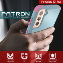 Charger l&#39;image dans la galerie, Punkcase for Galaxy S21+ Plus 5G Belt Clip Multilayer Holster Case [Patron Series] [Mint-Pink] (Color in image: Red-Black)
