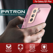 Charger l&#39;image dans la galerie, Punkcase for Galaxy S21+ Plus 5G Belt Clip Multilayer Holster Case [Patron Series] [Pink] (Color in image: Red-Black)
