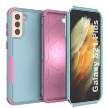 Charger l&#39;image dans la galerie, Punkcase for Galaxy S21+ Plus 5G Belt Clip Multilayer Holster Case [Patron Series] [Mint-Pink] 
