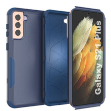 Load image into Gallery viewer, Punkcase for Galaxy S21+ Plus 5G Belt Clip Multilayer Holster Case [Patron Series] [Navy] 
