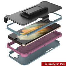 Charger l&#39;image dans la galerie, Punkcase for Galaxy S21+ Plus 5G Belt Clip Multilayer Holster Case [Patron Series] [Mint-Pink] 
