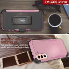 Charger l&#39;image dans la galerie, Punkcase for Galaxy S21+ Plus 5G Belt Clip Multilayer Holster Case [Patron Series] [Pink] 
