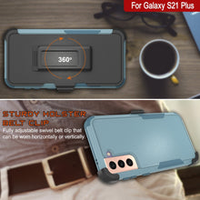 Charger l&#39;image dans la galerie, Punkcase for Galaxy S21+ Plus 5G Belt Clip Multilayer Holster Case [Patron Series] [Mint] 
