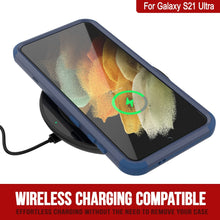 Load image into Gallery viewer, Punkcase for Galaxy S21 Ultra 5G Belt Clip Multilayer Holster Case [Patron Series] [Navy] 
